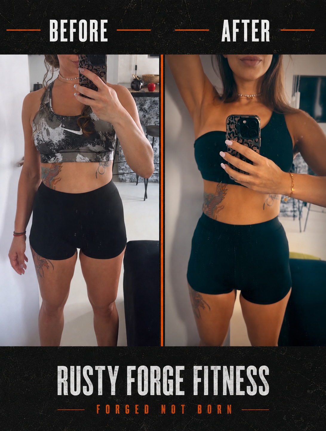 Client Transformation Before and After — Rusty Forge Fitness